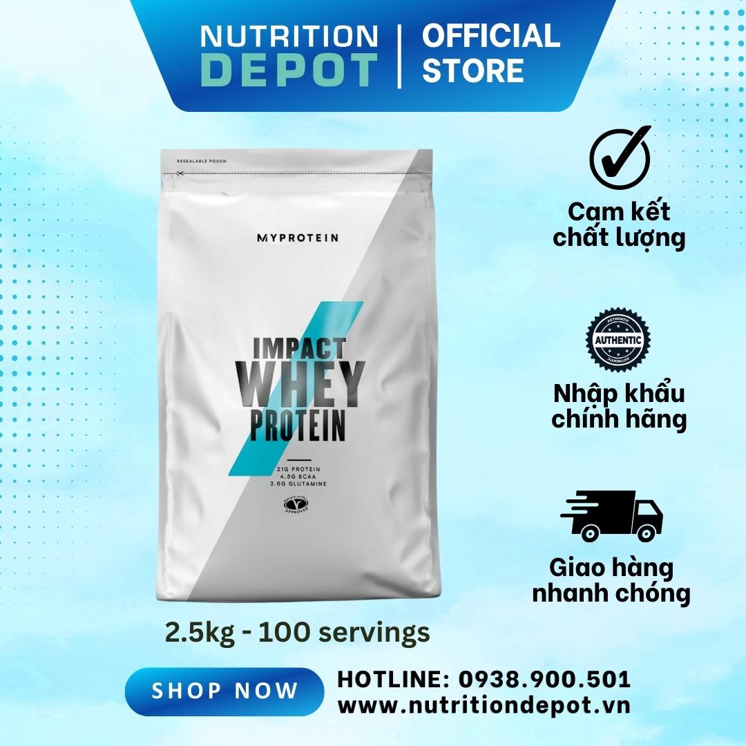 Sữa tăng cơ Impact Whey Protein 2.5kg (100 lần dùng) - Nutrition Depot