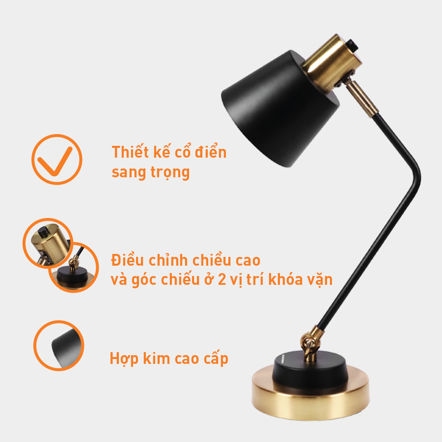 Đèn bàn cổ điển Nanoco NDKC04IB