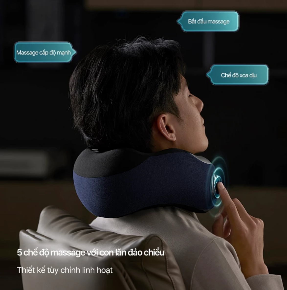 Máy Massage Cổ Vai Gáy PHILIPS PPM3502 - Mô phỏng massage như các đầu ngón tay - Hàng chính hãng