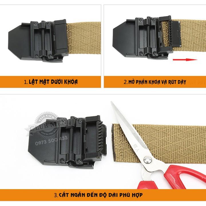 Thắt lưng nam canvas vải bố siêu bền, cực nhẹ, bảo hành 24 tháng