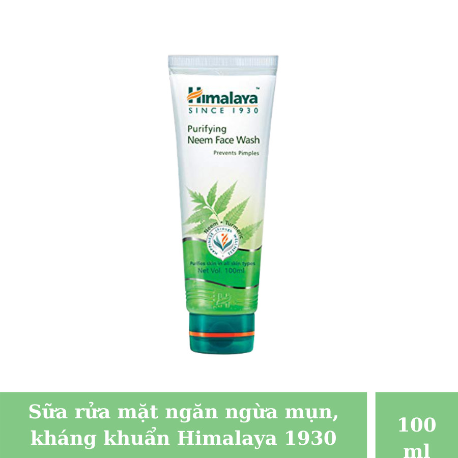 Bộ đôi sản phẩm cho da mụn giúp làm sạch da, kiềm dầu, kháng khuẩn (Sữa Rửa Mặt Ngăn Ngừa Mụn Trứng Cá - Himalaya Purifying Neem Face Wash 100ml , Acnes Cream 30g)