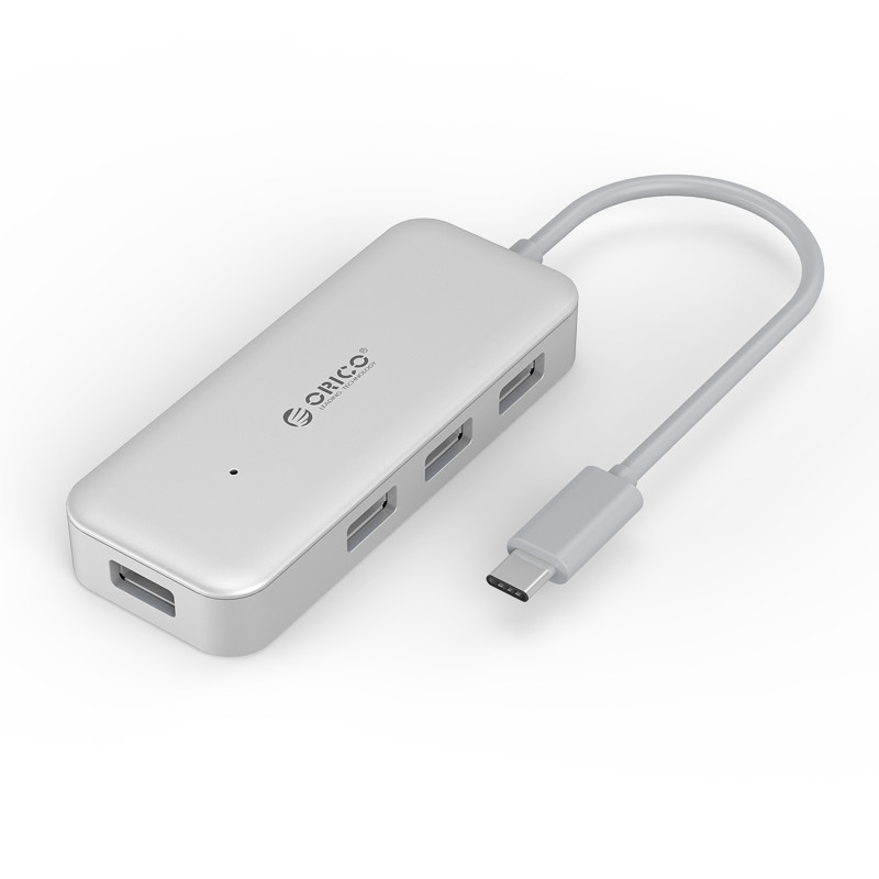 BỘ CHIA TYPE C RA 4 CỔNG USB 3.0 ORICO- TC4U-U3-SV- Hàng Chính Hãng