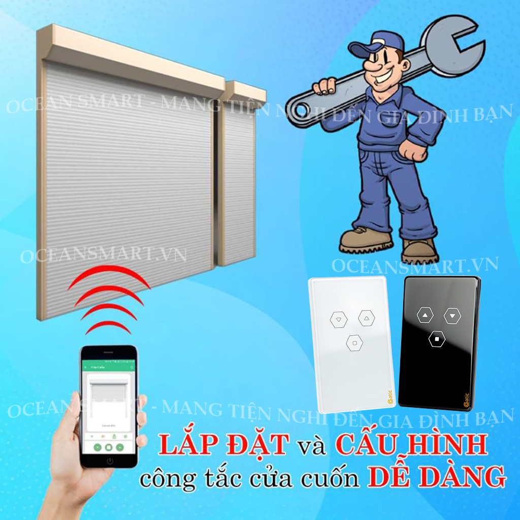 Công Tắc Cửa Cuốn Thông Minh Datic Door, Công Tắc Cửa Cuốn Điều Khiển Từ Xa Bằng Điện Thoại - DTDOOR