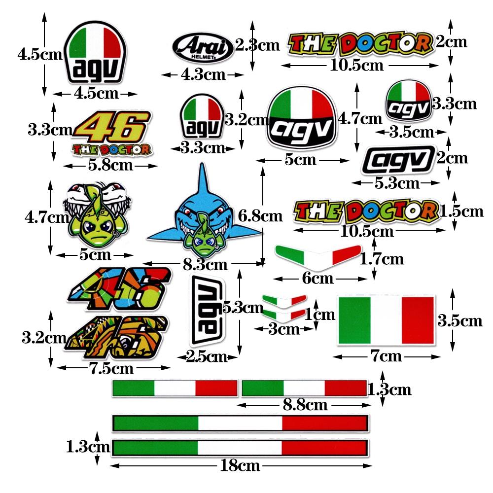 Agv #93 Marquis #Miếng Dán Phản Quang 46 Rossi Chống Thấm Nước Trang Trí Nón Bảo Hiểm Xe Mô Tô/Xe Hơi