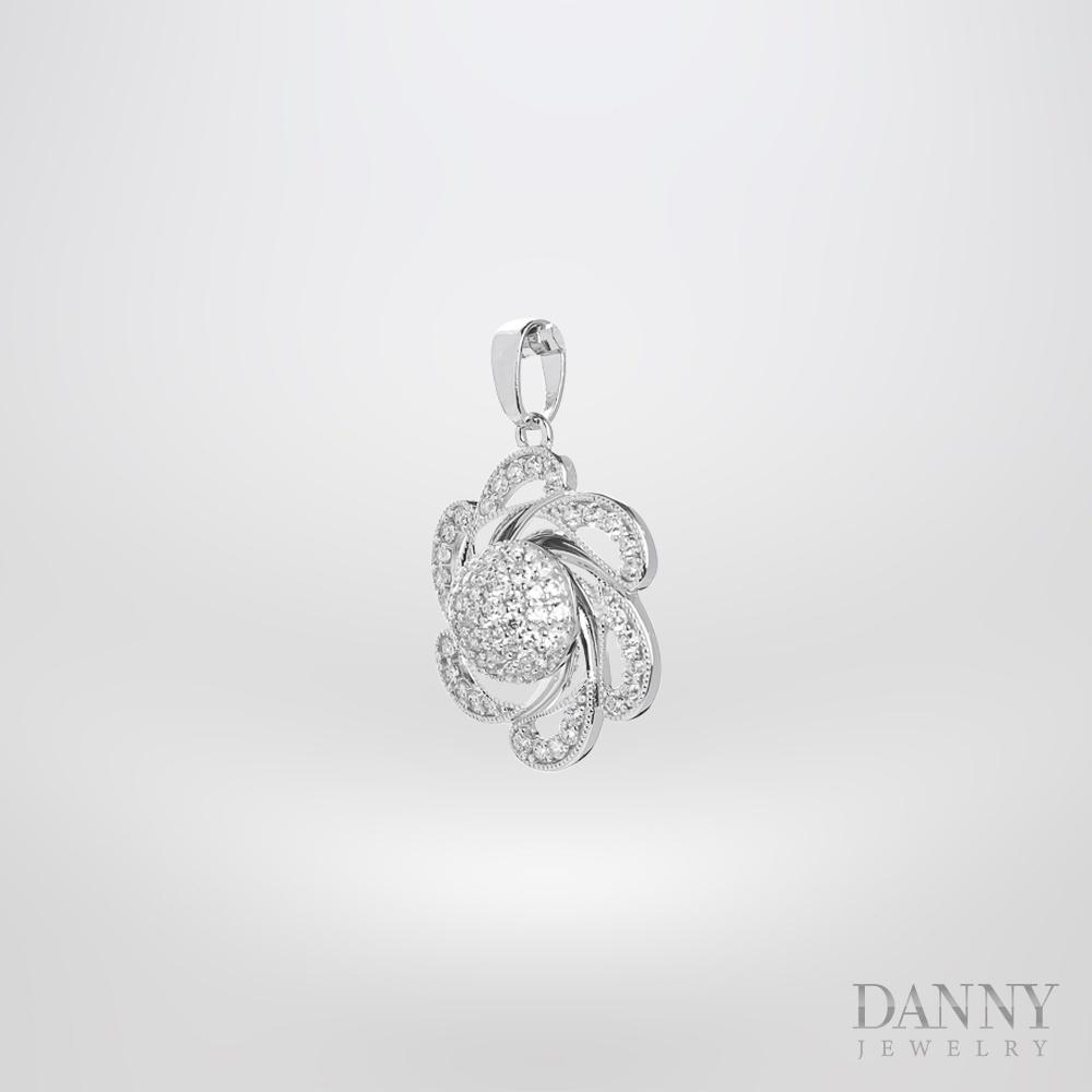 Mặt Dây Chuyền Nữ Bạc 925 Danny Jewelry Xi Bạch Kim DI4GZ006