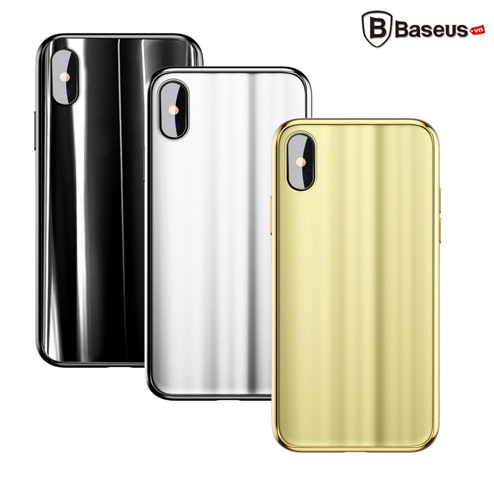 Ốp lưng dành cho iPhone X kính tráng gương 3D Sparkling chính hãng Baseus