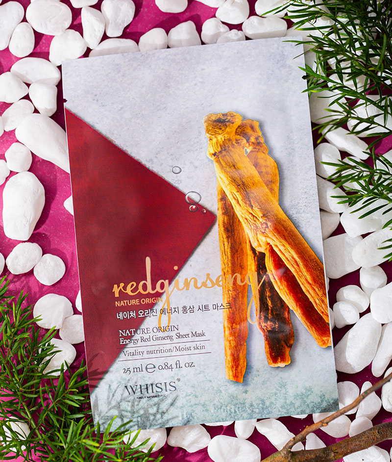 Mặt nạ hồng sâm Whisis Nature Origin Energy Red ginseng Sheet Mask