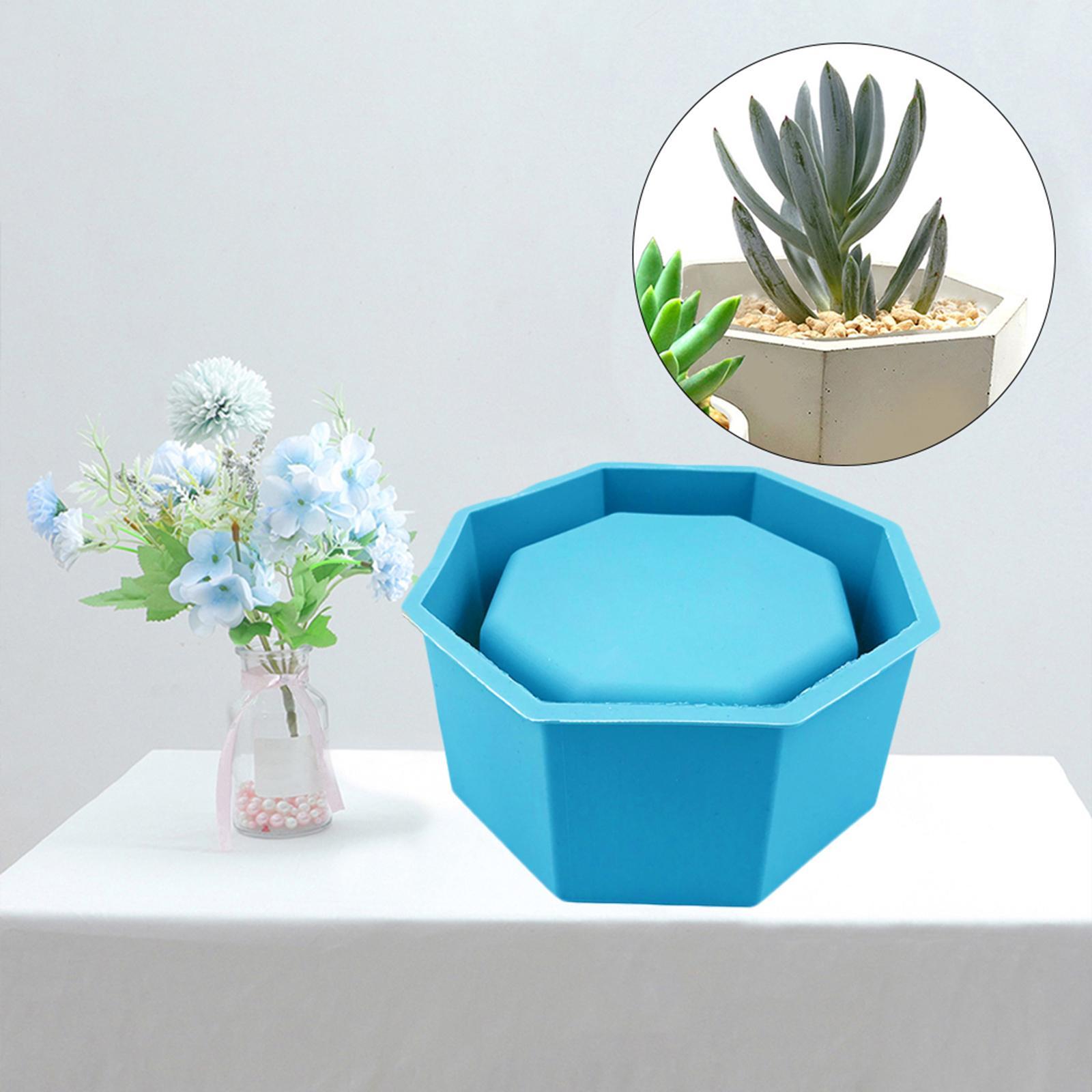 Round Concrete Flower Pot Silicone Mold Succulent Planter Mold Homemade Succulent Plant Pot Moulds for Flowers