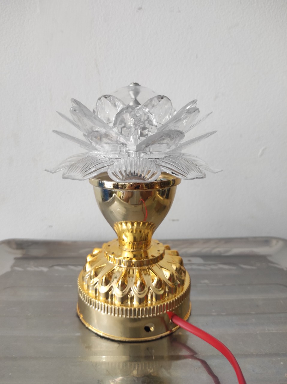 Đèn Led Hoa Sen Trang Trí MB 2003 7 Màu Xoay 360 Độ Cực Đẹp Cao 18cm