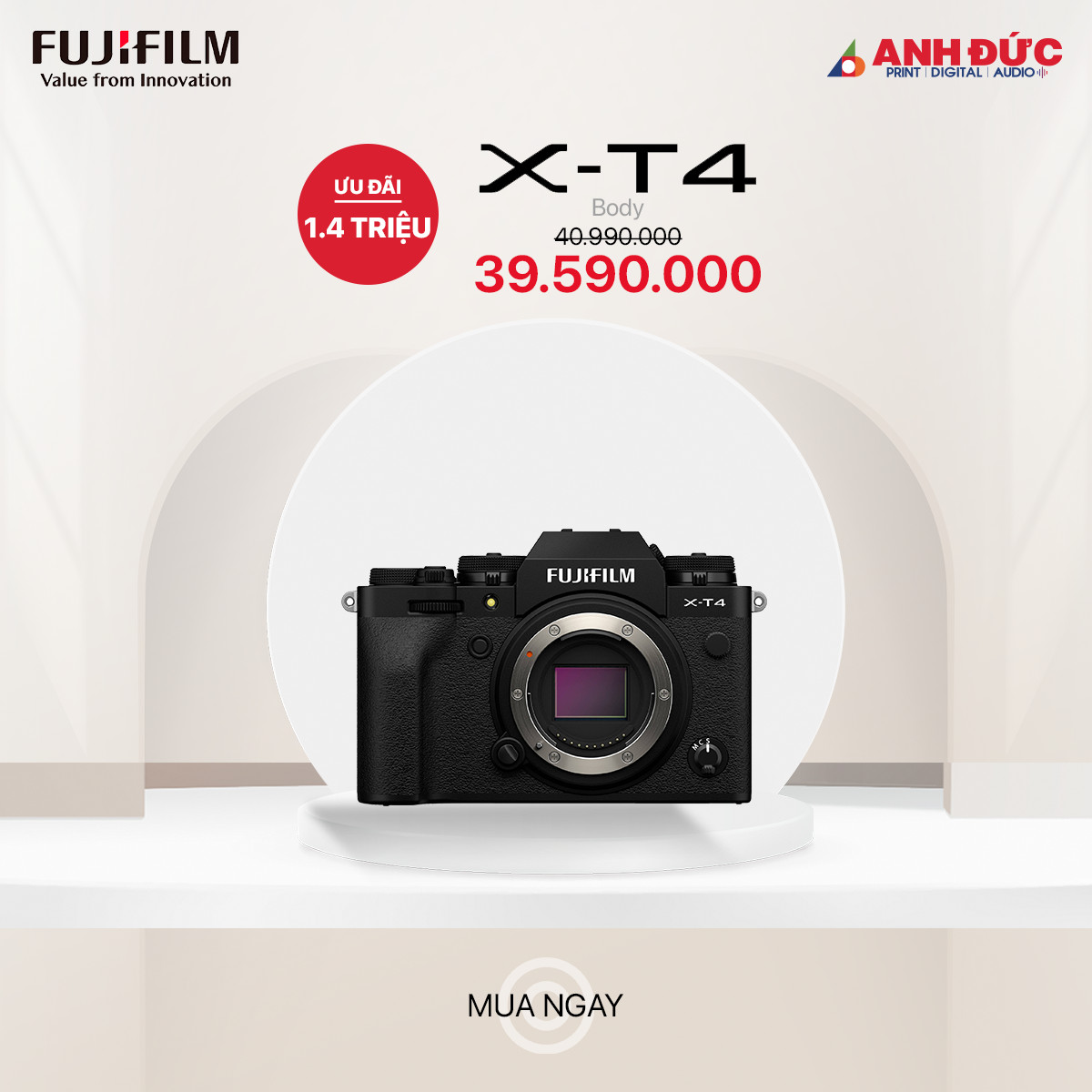 Máy Ảnh Fujifilm X-T4 -Hàng chính hãng