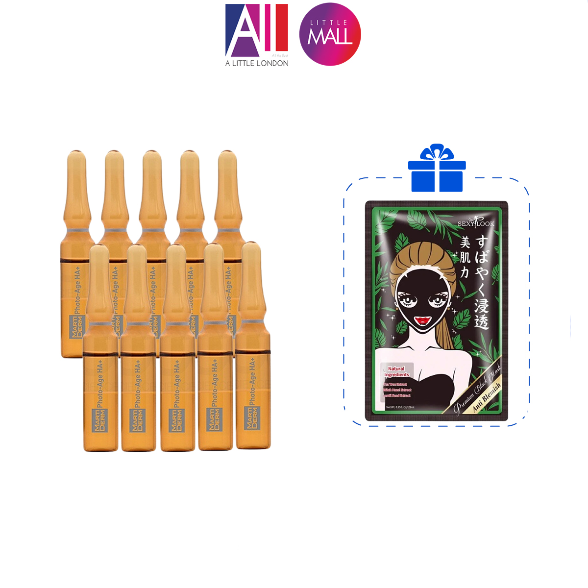 Set 10 ống tinh chất 15% Vitamin C ngừa lão hóa MartiDerm platinum photo age HA+ 2ml TẶNG Ampoule chống lão hóa Martiderm (Nhập khẩu)