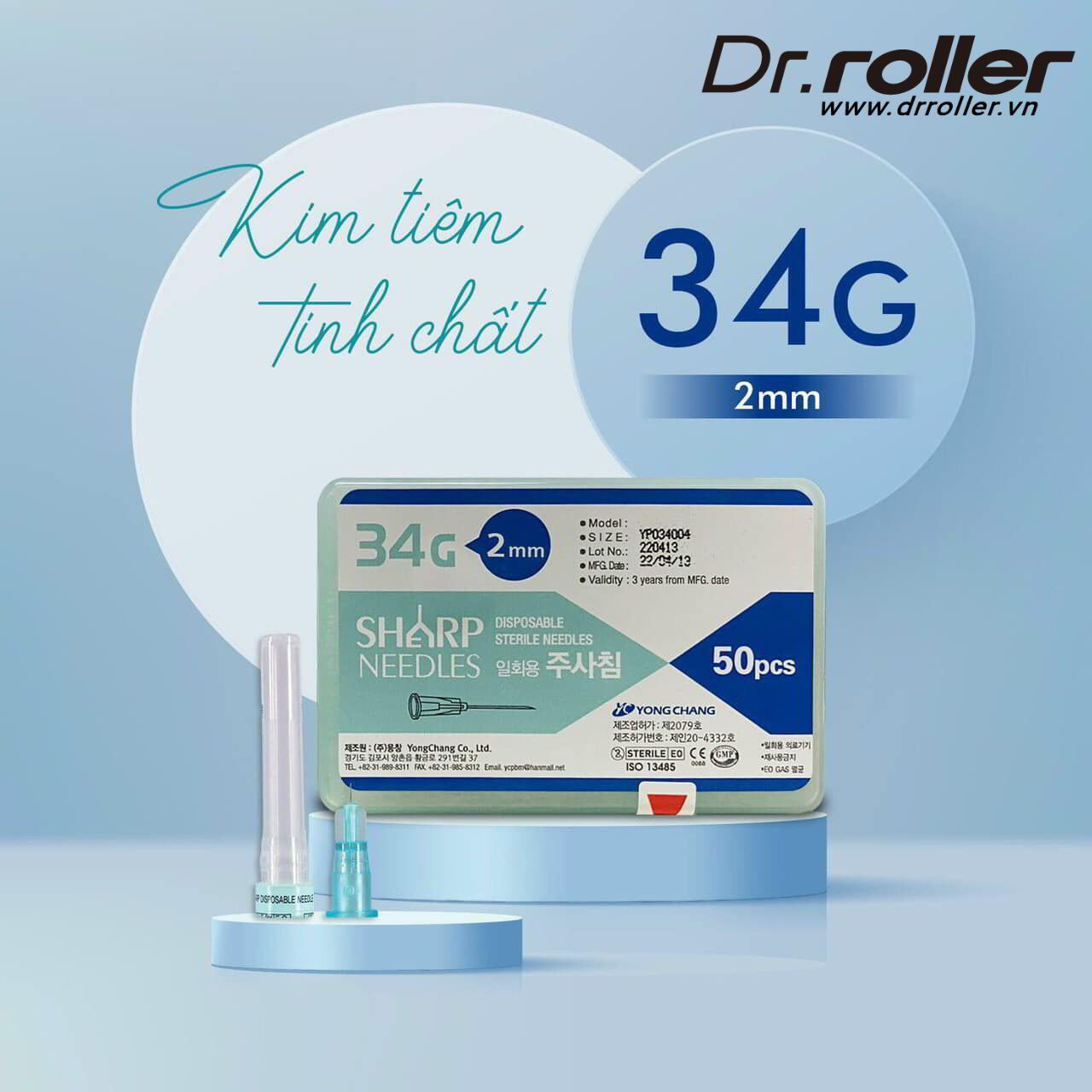 Đầu Kim Meso 34G 2mm Sharp Needle Hàn Quốc