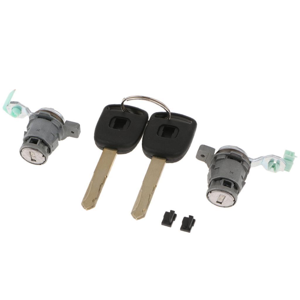 2Pcs Ignition Cylinder Door Lock Core With 2 Keys Parts