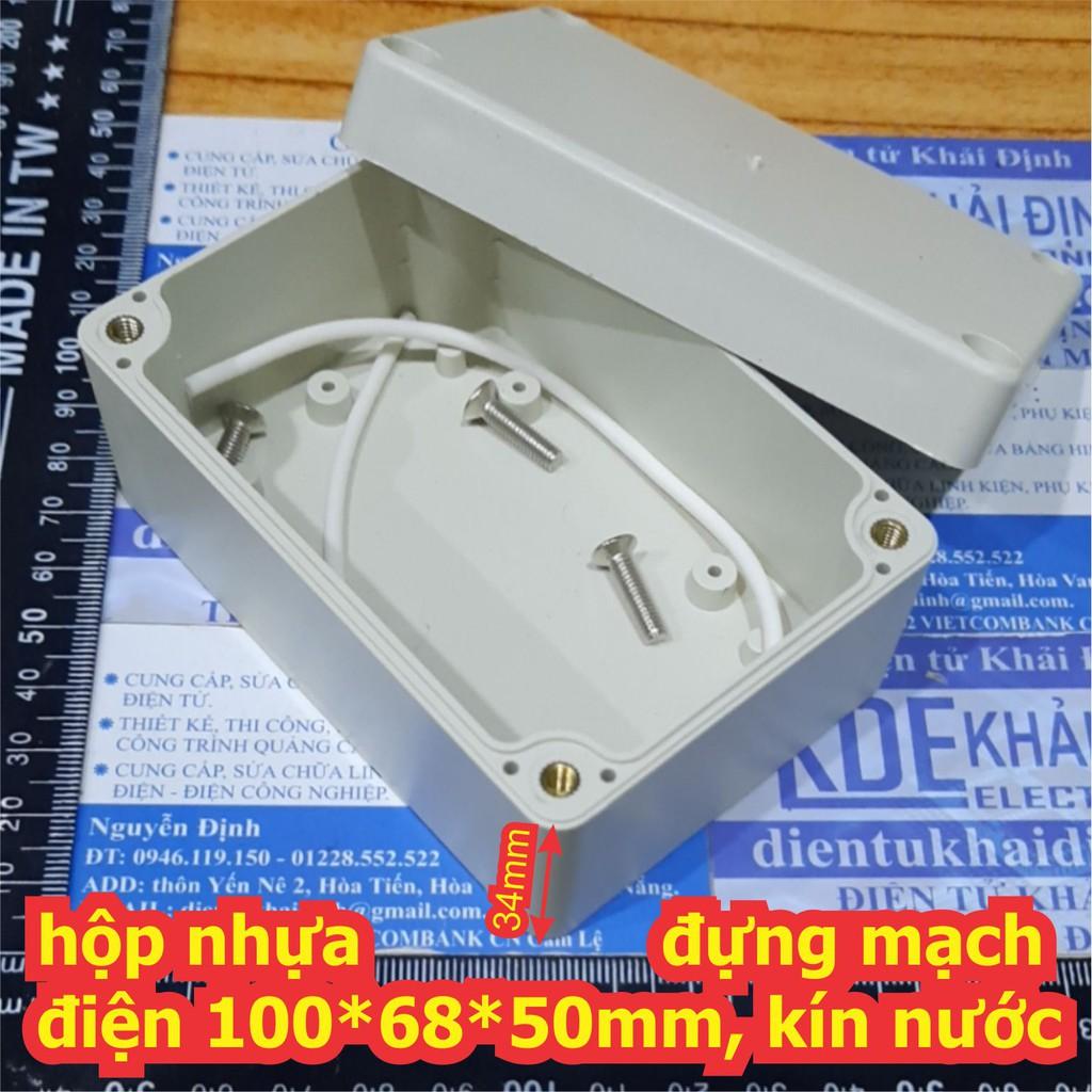 hộp nhựa hộp đựng mạch điện 100*68*50mm, kín nước, không tai ngoài màu trắng kde6743