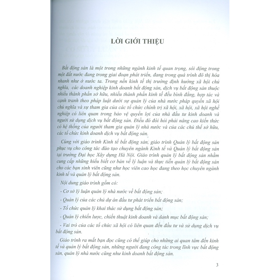 Giáo Trình Quản Lý Bất Động Sản