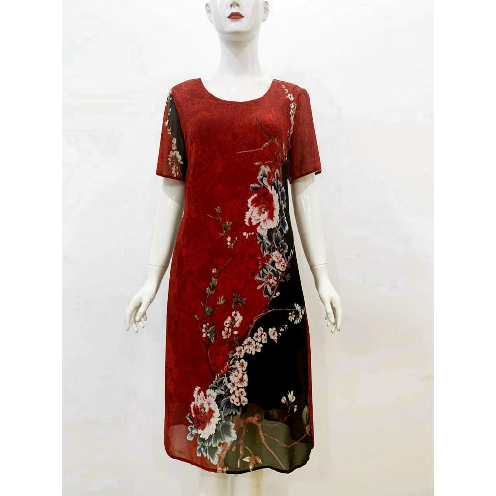 ĐẦM SUÔNG IN HOA MẪU ĐƠN - THỜI TRANG GKSTILE