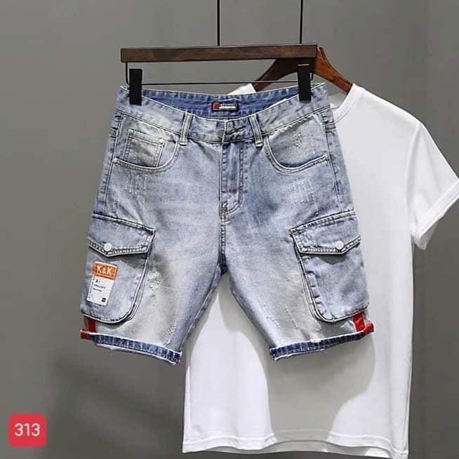 Quần short jean chất bò co giãn- quần lửng nam nhiều mẫu thời trang TINA ms313