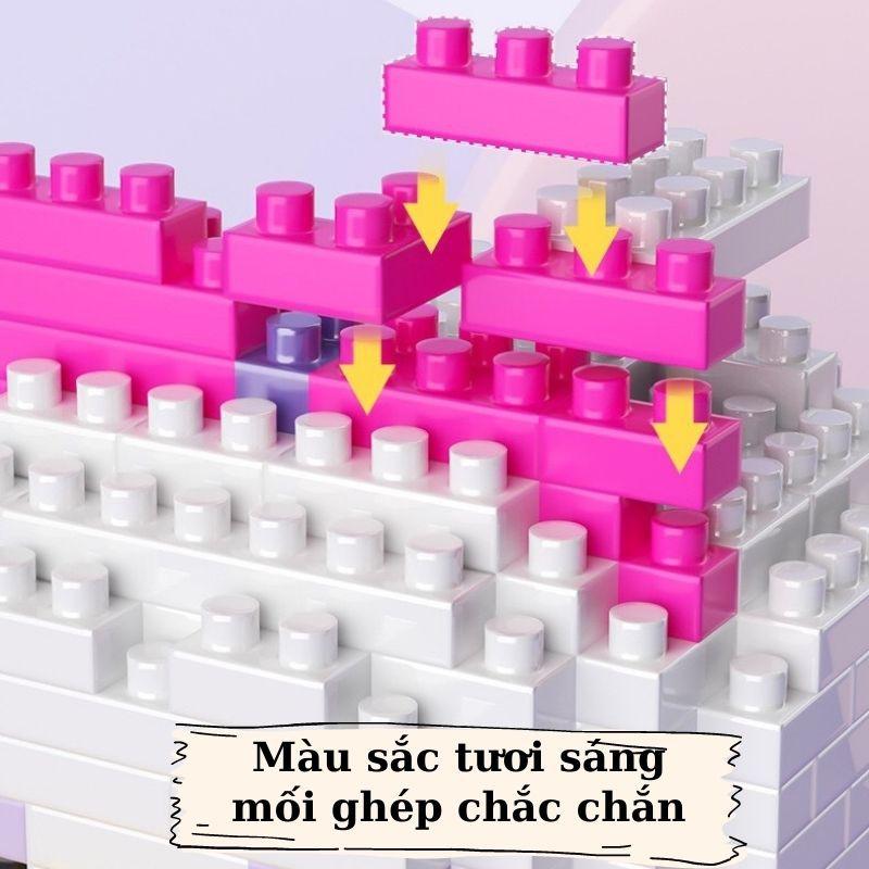 Lego đồ chơi lắp giáp mini hình thỏ 3d hình thú dễ thương