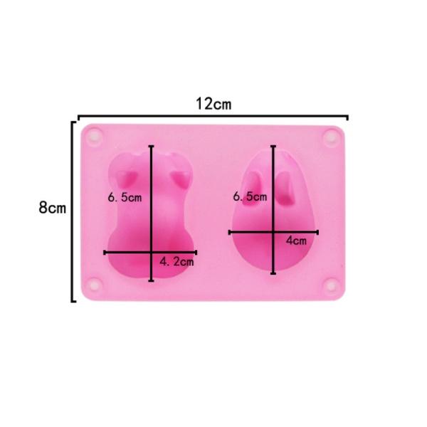 Khuôn silicon tạo hình 3D thỏ - heo làm bánh pudding/rau câu/đậu hũ