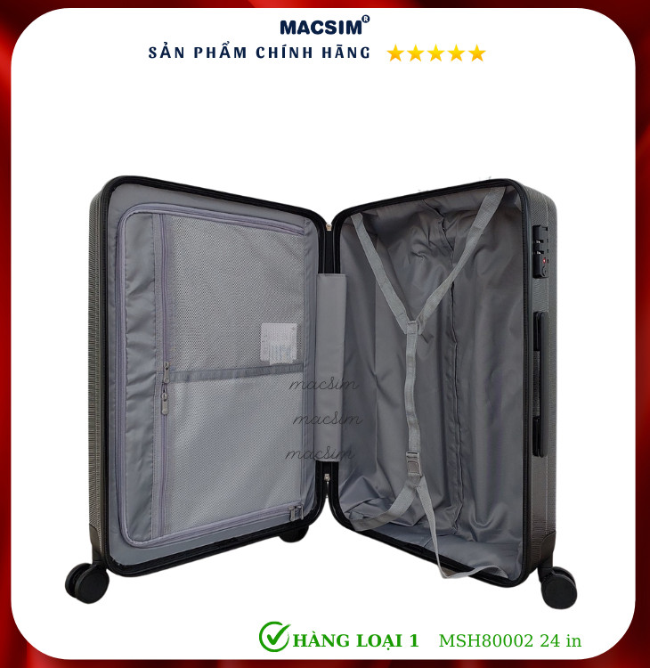 Vali cao cấp Macsim Hanke MSH80002 size 29inch màu đen - Hàng loại 1