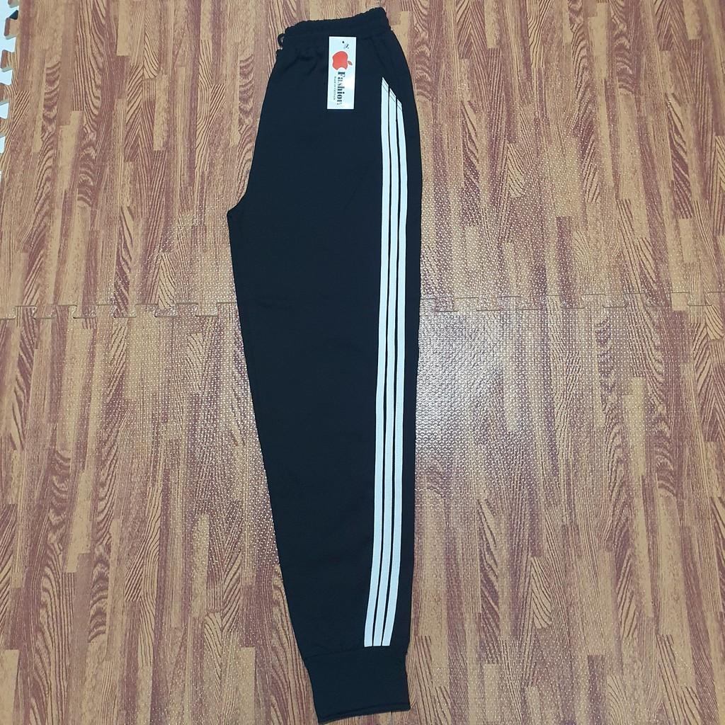 Quần thể thao nam chất umi hàn dày dặn 3 sọc Quần jogger 3 sọc thể dục