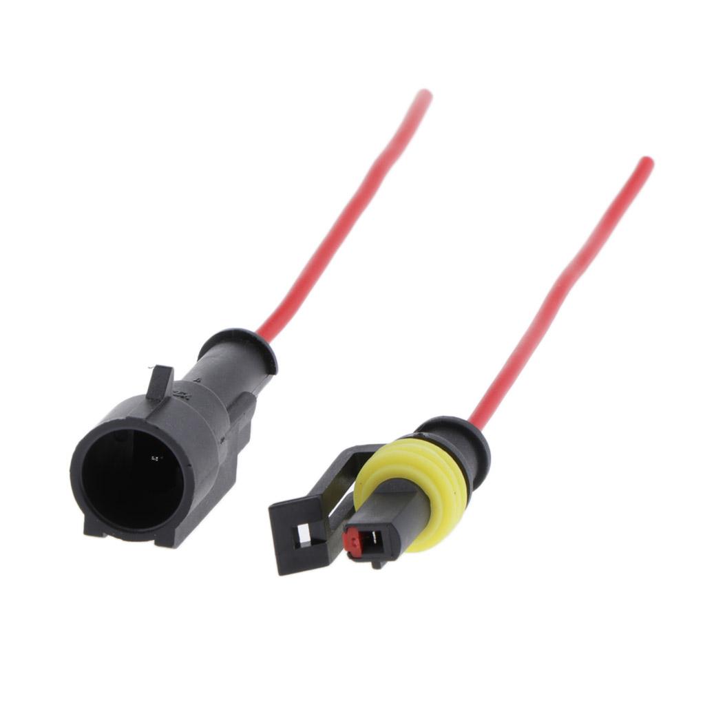 Car HID Electrical Wire Plug W/ 14AWG Cable Wire Harness Clips