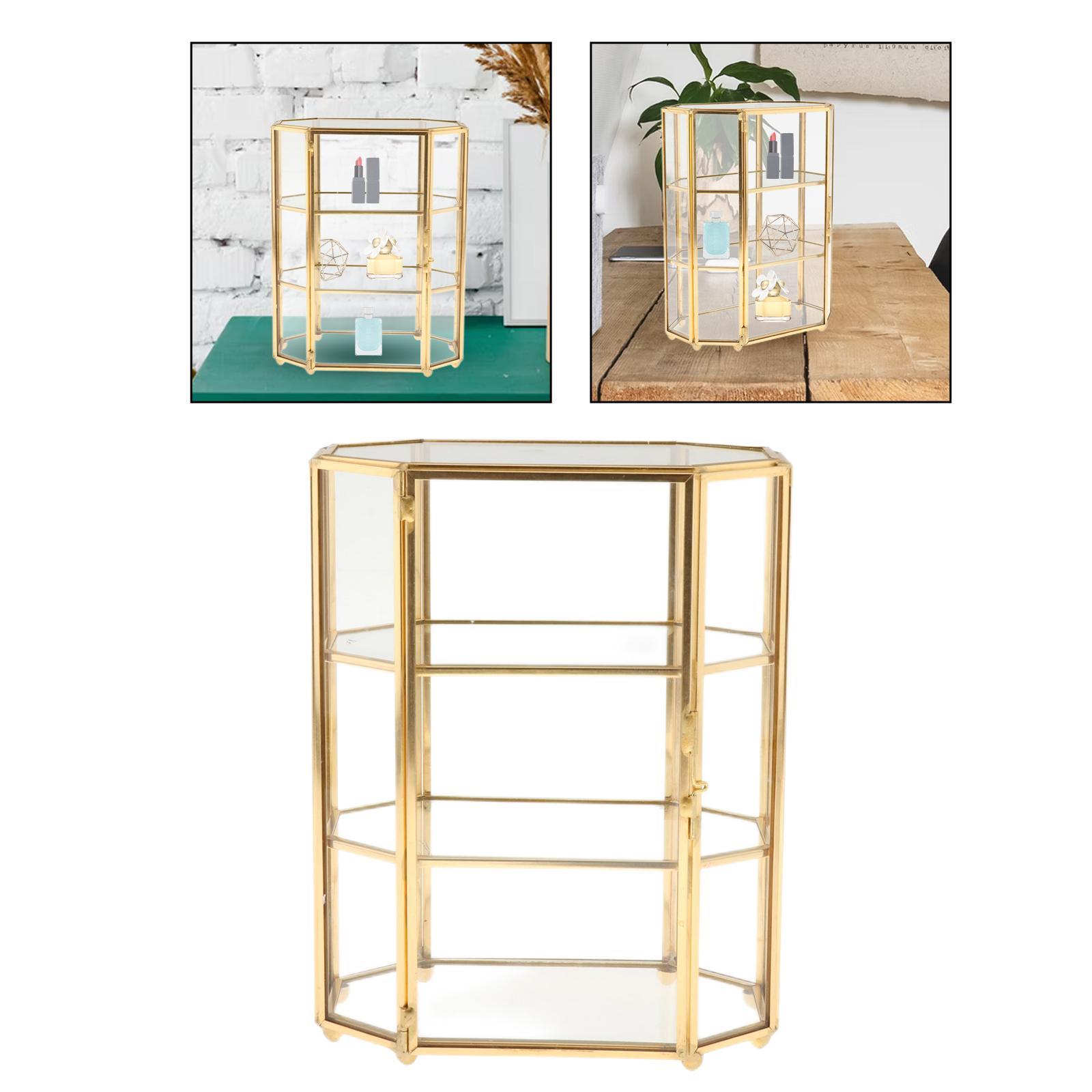 Glass Vintage Jewelry Box Geometric Jewelry Display Organizer Keepsake Box Case