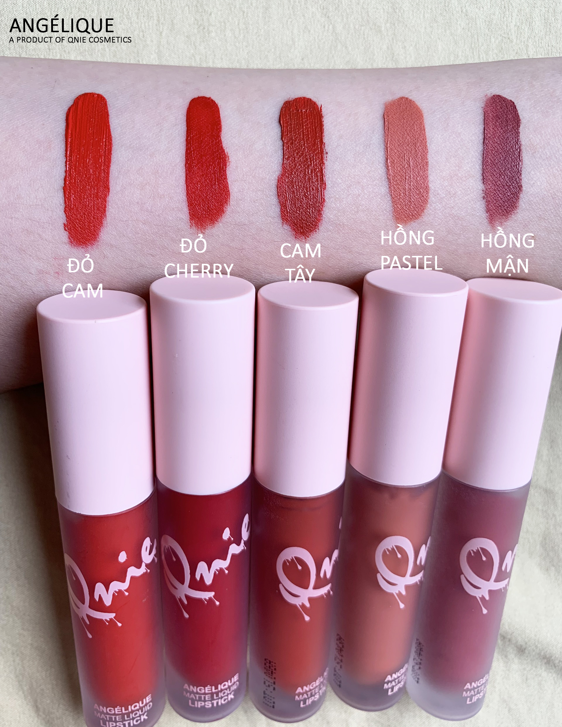 Son môi kem lì mềm mịn Angélique Matte Liquid Lipstick 4,5gr