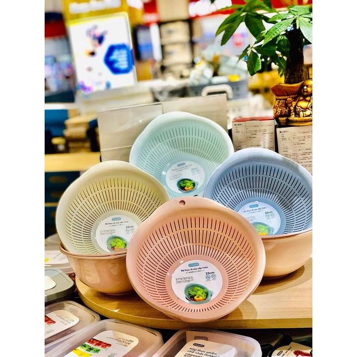 Bộ thau rổ cao cấp Inochi 23cm-30cm-35cm - Tiêu chuẩn nhật bản - ion Ag+ kháng khuẩn