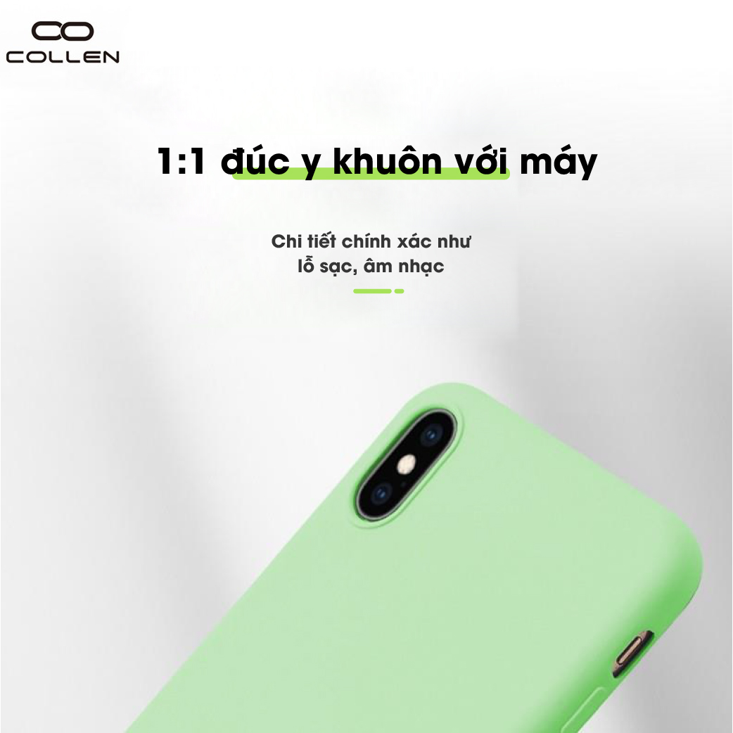 Ốp điện thoại CHỐNG BẨN cao cấp SILICON trơn dành cho IPHONE chính hãng từ thương hiệu #COLLEN, không trầy xước, không ố vàng