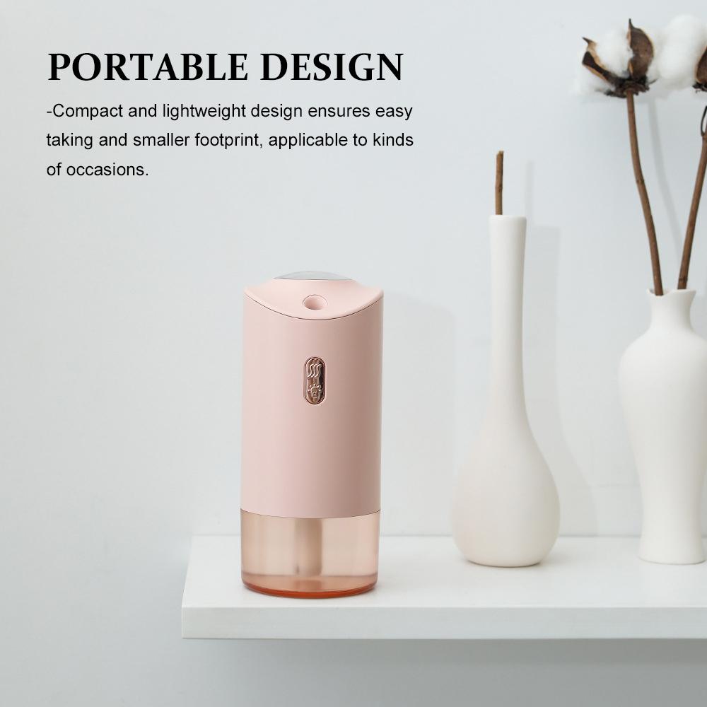 Projection Humidifier with Color Lamp USB Rechargeable Vehicle Humidifier with Night Light White