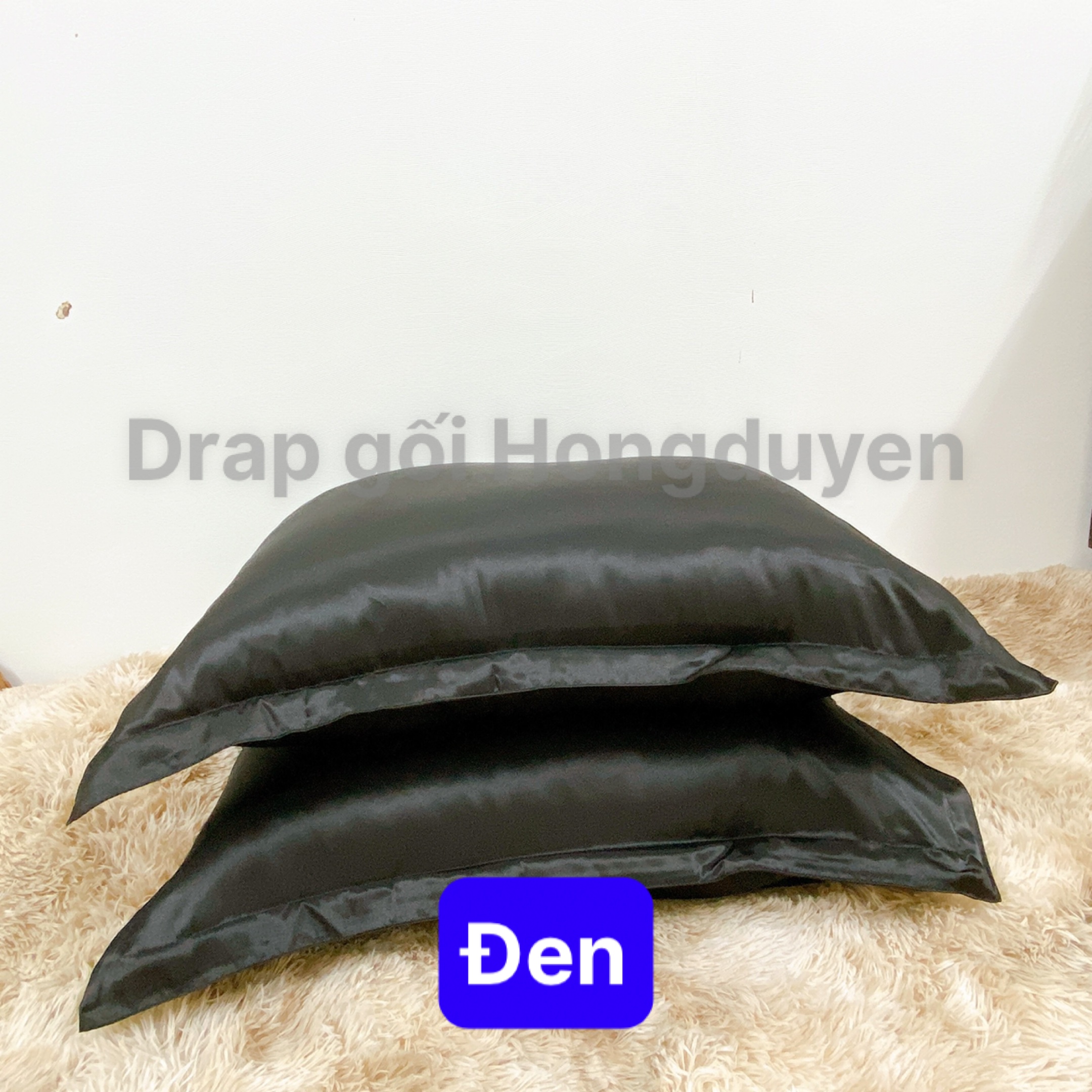 Bộ vỏ gối-ga phi bóng KO MỀN/CHĂN 1m6/1m8 trơn đen. Bộ drap phi bóng 1 màu. Bộ grap phi bóng. Bộ drap phi lụa. Bộ grap phi lụa. Bộ ga phi lụa. Ga giường - drap giường - grap giường - ra giường.