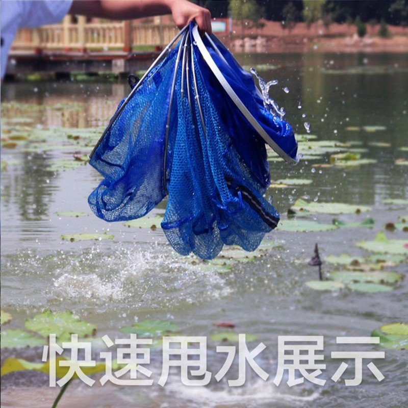 Rọng Đựng Cá Buwon Cao Cấp Khung Kim Loại, Mắt Lưới Tráng Nhựa Cao Su Co Giãn Siêu Bền, Chống Thấm Nước