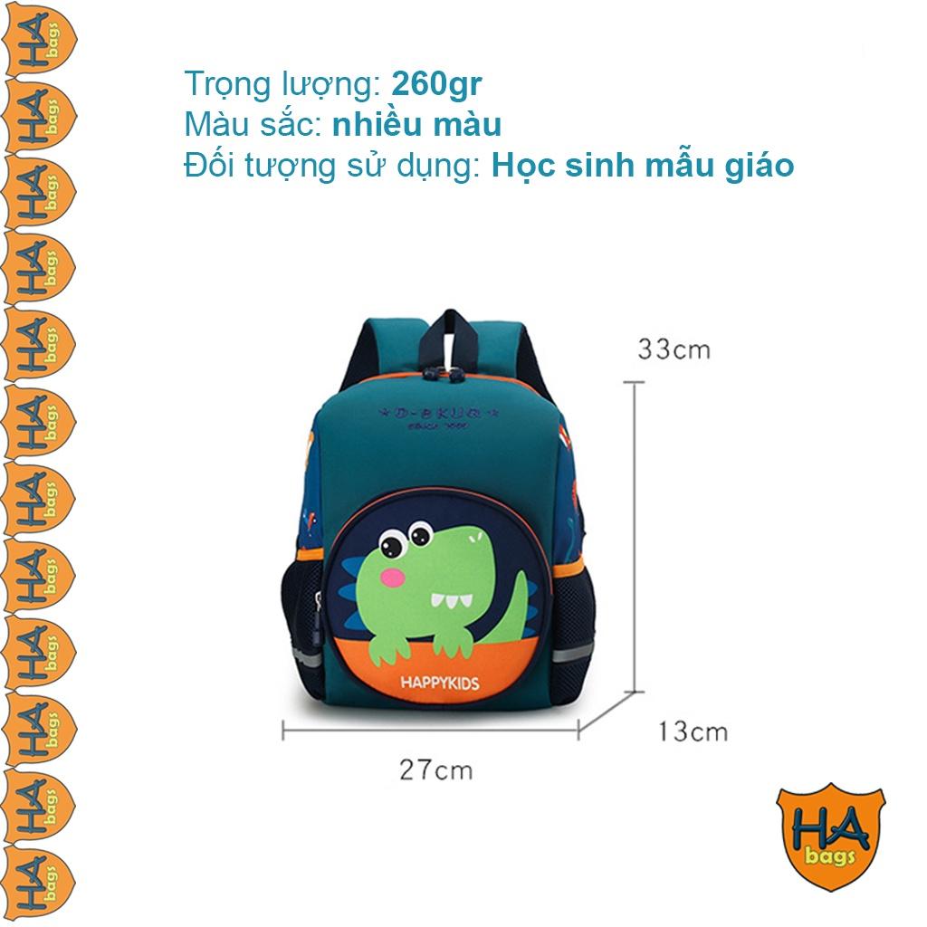 Balo mầm non kích thước 33x27x14cm, balo siêu nhẹ cho các bé mẫu giáo từ 1 đến 4 tuổi HA1016