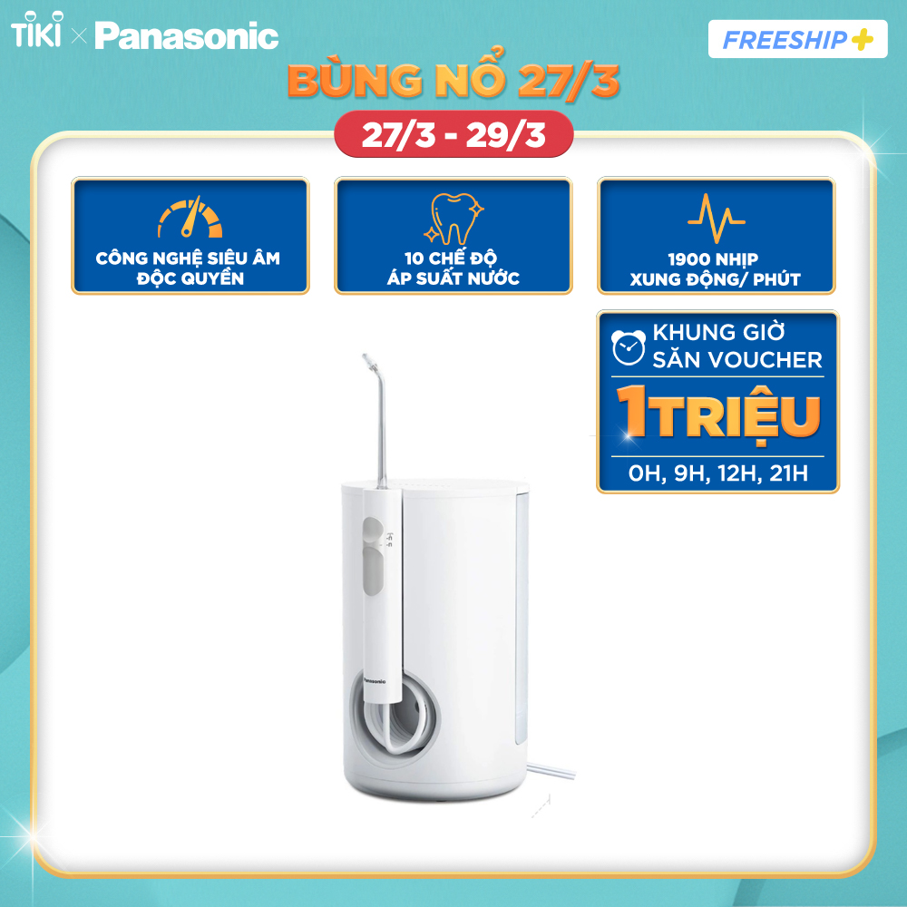 Máy tăm nước cầm tay Panasonic công nghệ siêu âm EW1611 - Hàng Chính Hãng