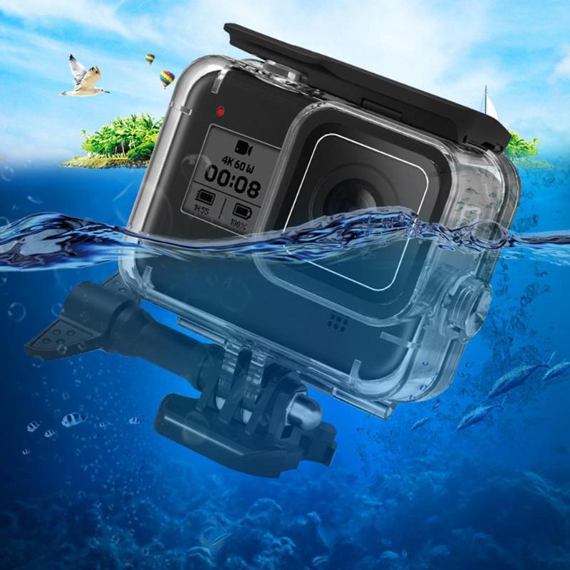 60m vỏ bảo vệ trường hợp không thấm nước dưới nước cho anh hùng 8 đen