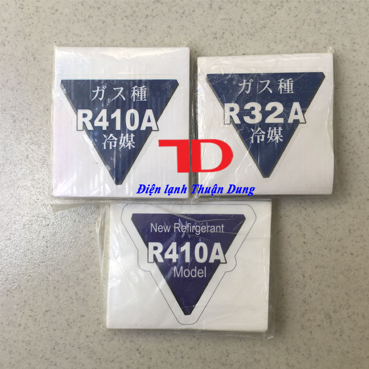 Tem trang trí gas R410a nội địa Nhật 6x5.5cm