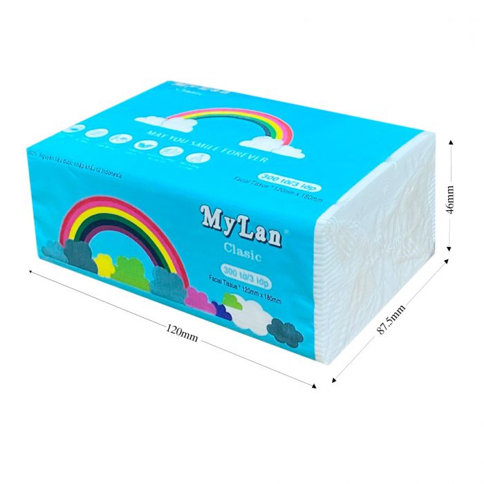 THÙNG 18 GÓI KHĂN GIẤY RÚT GẤU TRÚC MYLAN, 3 LỚP GIẤY DAI MỀM MỊN (100 TỜ/3 LỚP, 18 GÓI/THÙNG)