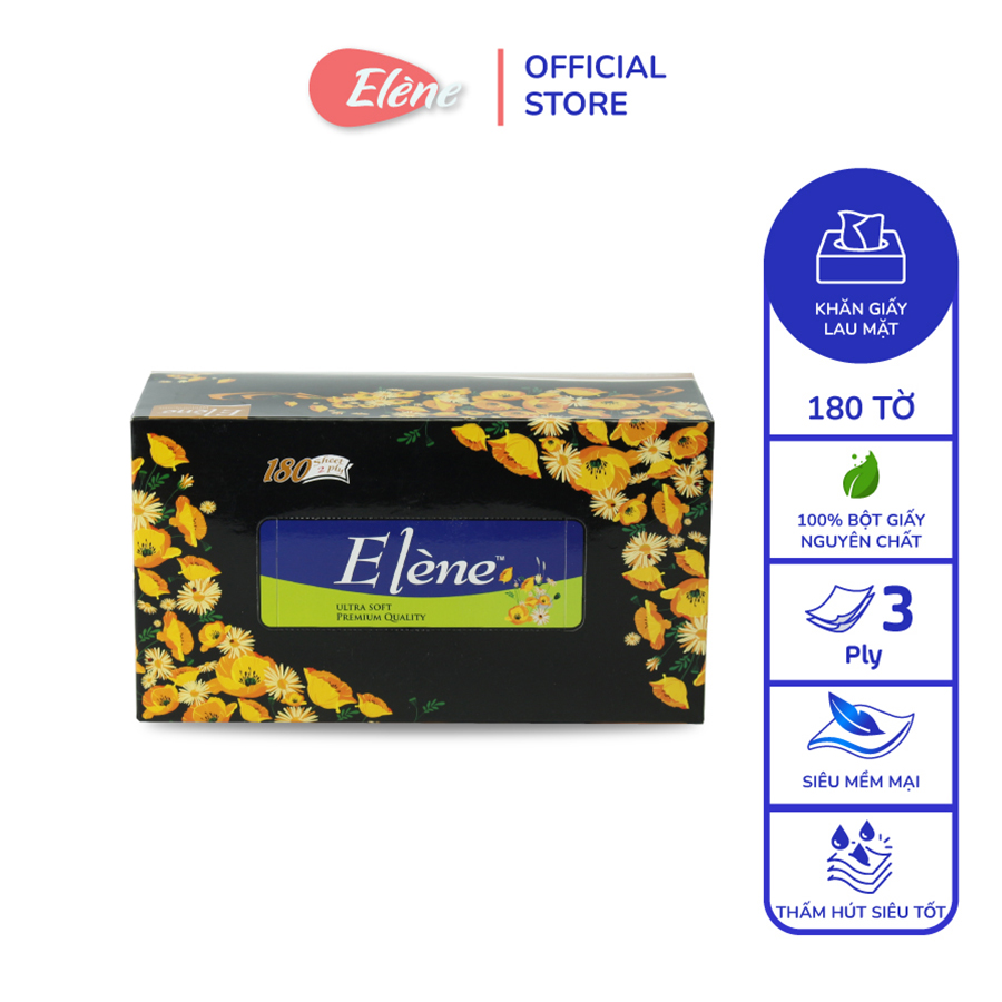 Combo 3 hộp giấy Elene 180 tờ 3 lớp (hộp đen)