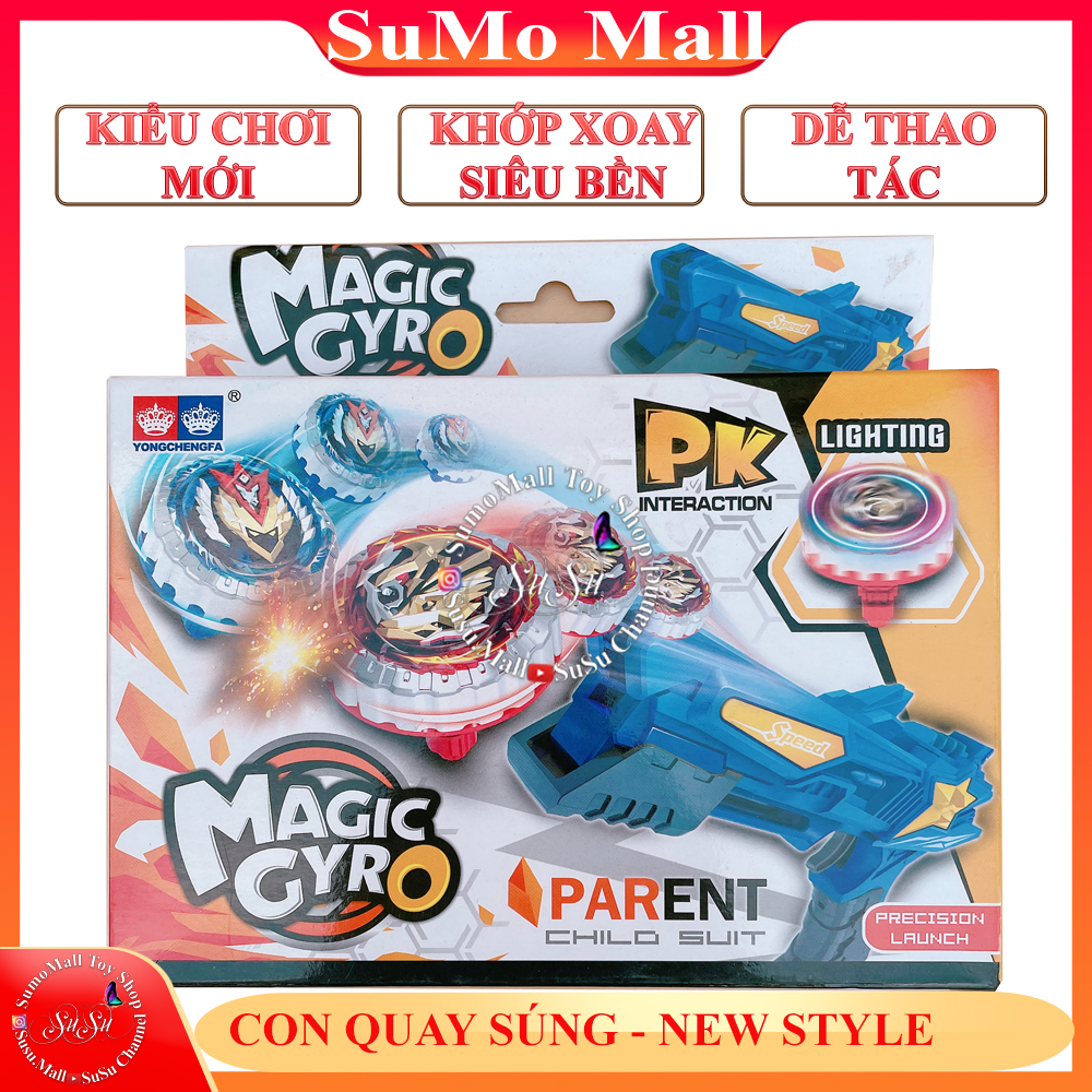 Con quay Magic Gyro phiên bản mới có tay cầm dễ thao tác quay mạnh đầm , đồ chơi vận động cho bé trai BeyBlade con quay thần tốc , đồ chơi hot trend