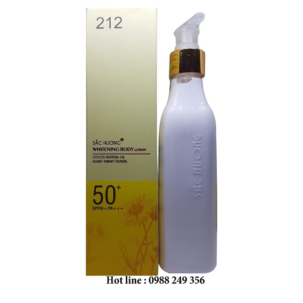 Kem Sắc Hương 212 Dưỡng Trắng Da Toàn Thân Giúp Chống Nắng Làm Trắng Da Nhanh SPF 50+ 200ml