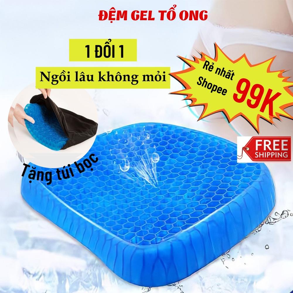 Đệm Ngồi Dạng Gel 3d Hình Tổ Ong Siêu Mát Thoáng Khí