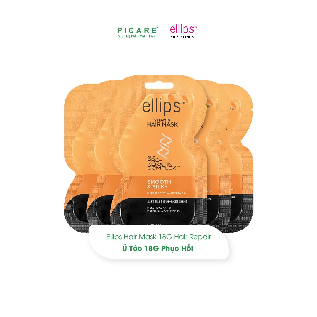 [COMBO 5 GÓI] Kem Ủ Tóc Giúp Tóc Mềm Mượt Óng Ả Ellips Vitamin Hair Mask Màu Ngẫu Nhiên