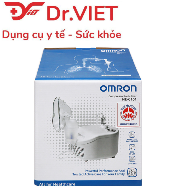 Máy xông mũi họng OMRON NE-C101 Chính hãng-hỗ trợ về đường hô hấp, bảo hành 2 năm toàn quốc