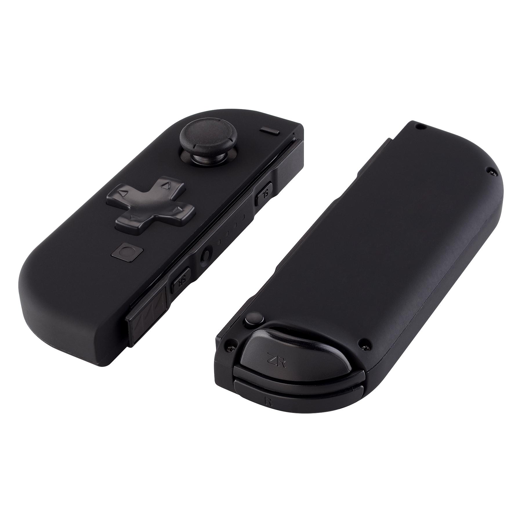 Vỏ bộ điều khiển màu đen cảm ứng mềm eXtremeRate với đầy đủ các nút cho NS Switch JoyCon