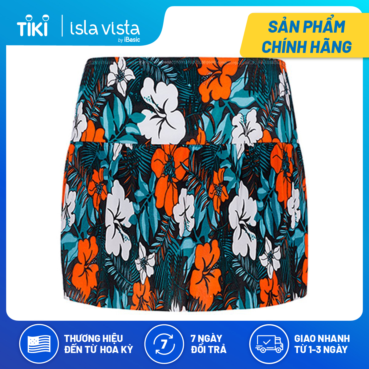 Váy ngắn xoè chữ A đi biển Isla Vista IVWST001