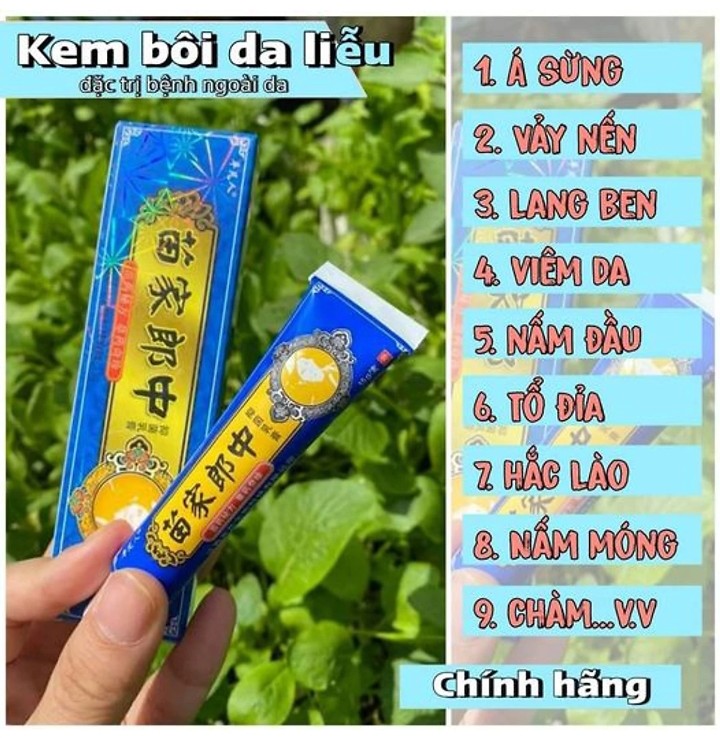 KEM BÔI DA LIỄU ĐÔNG Y-Nấm ngứa, tổ đỉa, hắc lào, lang men, vẩy nến, á sừng, zona các vấn đề về da