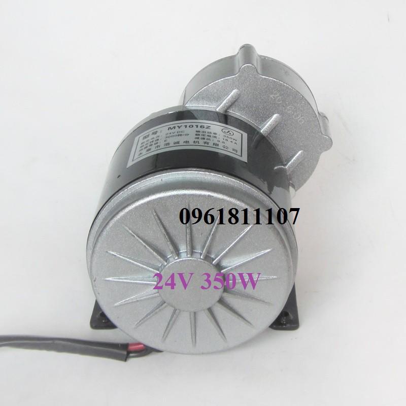 Combo motor xe điện giảm tốc 24V 350w xài tay ga
