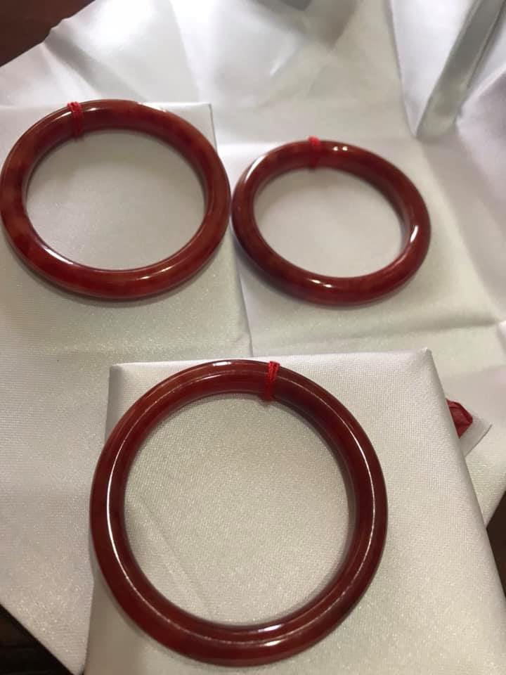 VÒNG ĐEO TAY NỮ ĐÁ CẨM THẠCH ĐỎ ĐẬM MỚI SIZE NHỎ 47MM NỮ HỎA THỔ MỆNH DƯỚI 48KG