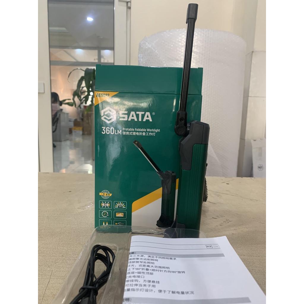 Đèn pin SATA AE5922 Đèn Làm Việc Gấp Pin Lithium Di Động 360LM